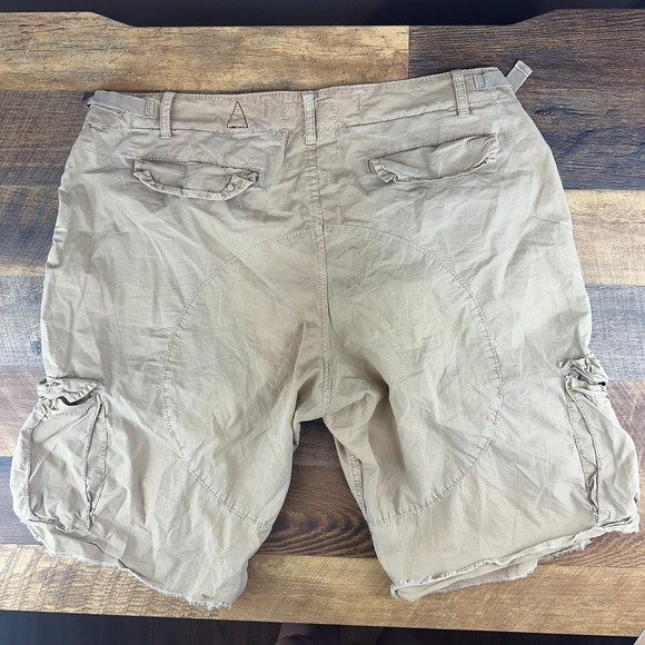 Paperbacks Men's Size 38 Tan Cotton Flat Front Cargo Shorts #124458 - Picture 6 of 9